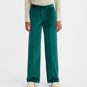 Levi’s baggy trousers in green velour velvet 29x31